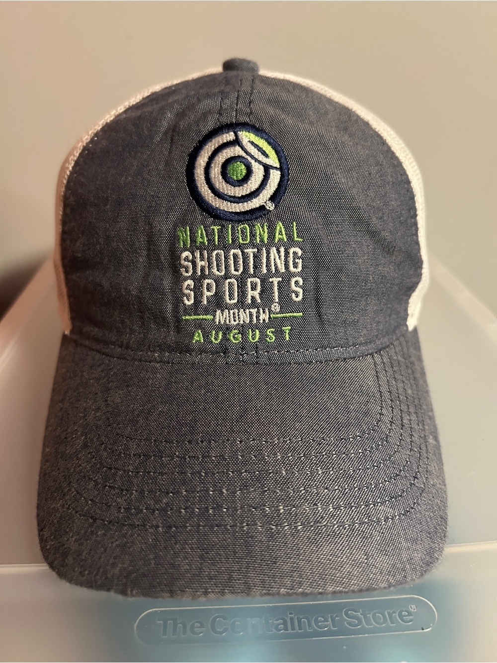 National Shooting Sportsy Month August Trucker Cap - Navy/White
